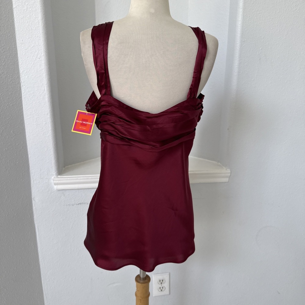 Isaac Mizrahi Top Womens L Silk Babydoll Romantic Luxury‎ - Picture 5 of 13